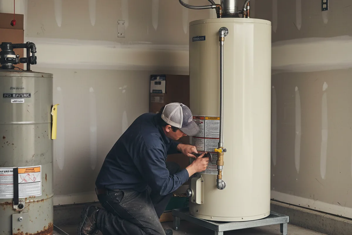 Water heater and shutoff valve replacement in Van